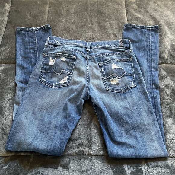 7 for all mankind distressed jeans - Picture 2 of 5